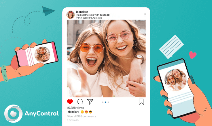 نشر منشور مشترك فی انستقرام